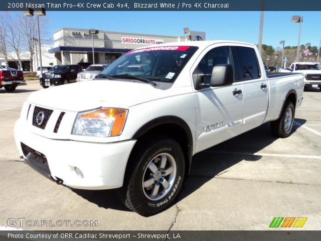 2008 Nissan Titan Pro-4X Crew Cab 4x4 in Blizzard White