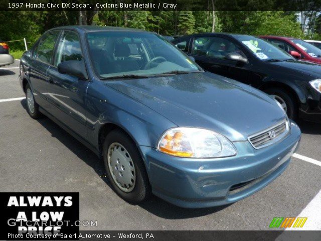 1997 Honda Civic DX Sedan in Cyclone Blue Metallic