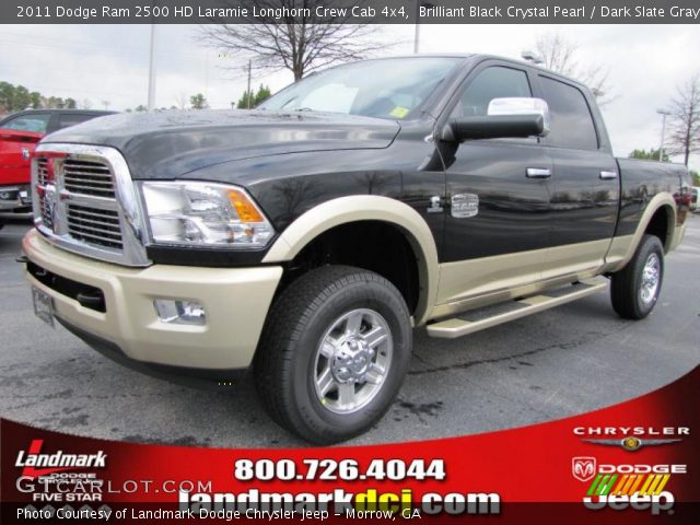 2011 Dodge Ram 2500 HD Laramie Longhorn Crew Cab 4x4 in Brilliant Black Crystal Pearl