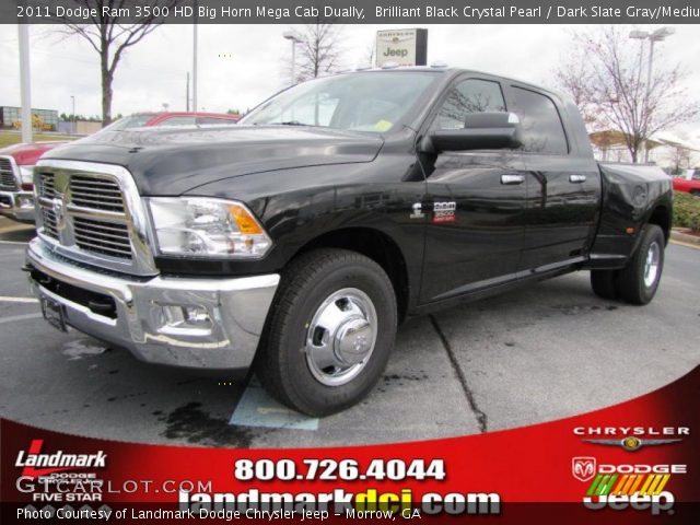 2011 Dodge Ram 3500 HD Big Horn Mega Cab Dually in Brilliant Black Crystal Pearl