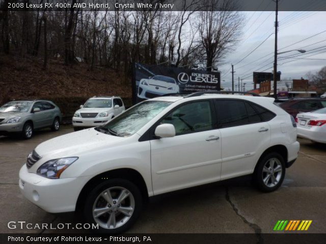 2008 Lexus RX 400h AWD Hybrid in Crystal White