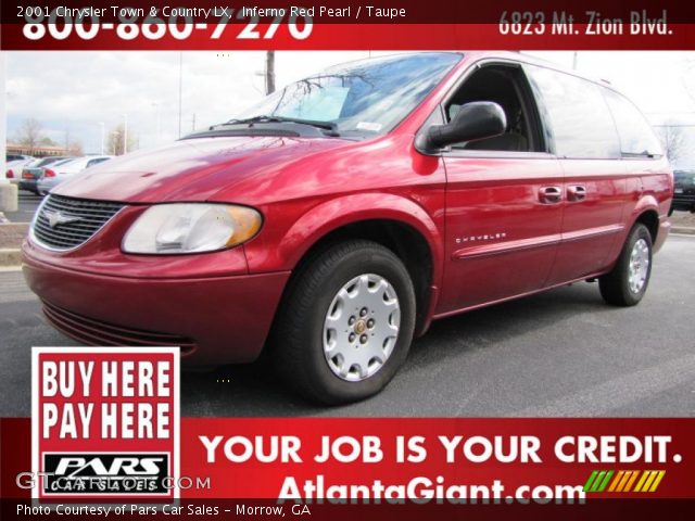 2001 Chrysler Town & Country LX in Inferno Red Pearl