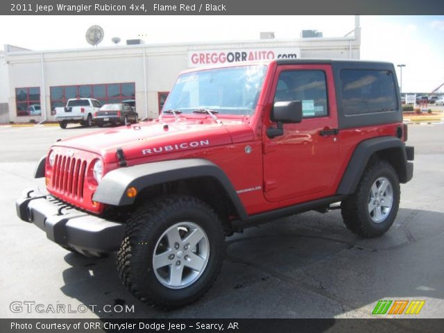 2011 Jeep Wrangler Rubicon 4x4 in Flame Red
