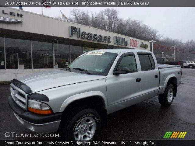 2003 Dodge Dakota Sport Quad Cab 4x4 in Bright Silver Metallic