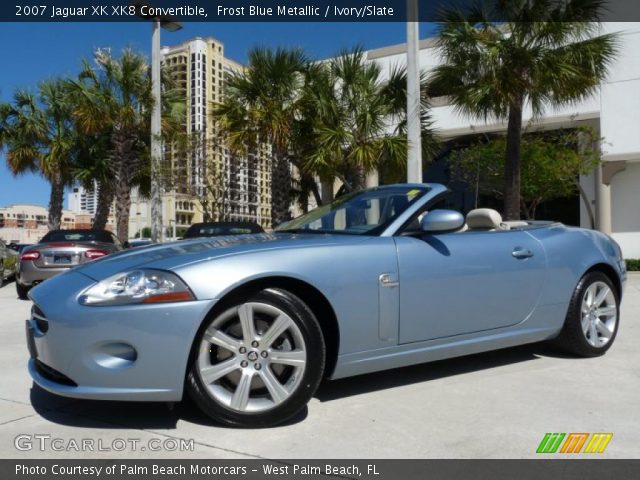 2007 Jaguar XK XK8 Convertible in Frost Blue Metallic