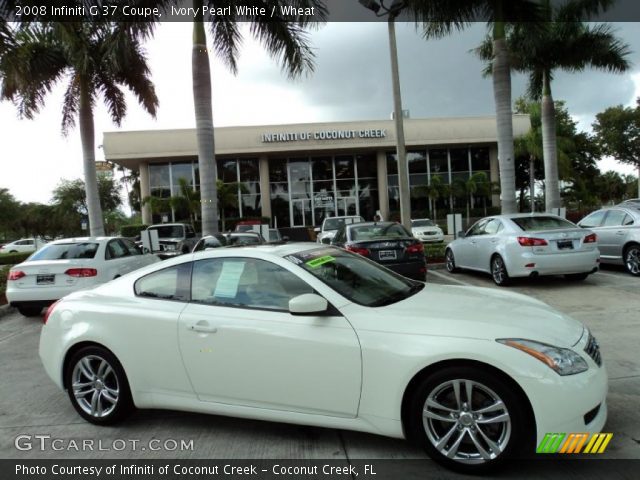 2008 Infiniti G 37 Coupe in Ivory Pearl White