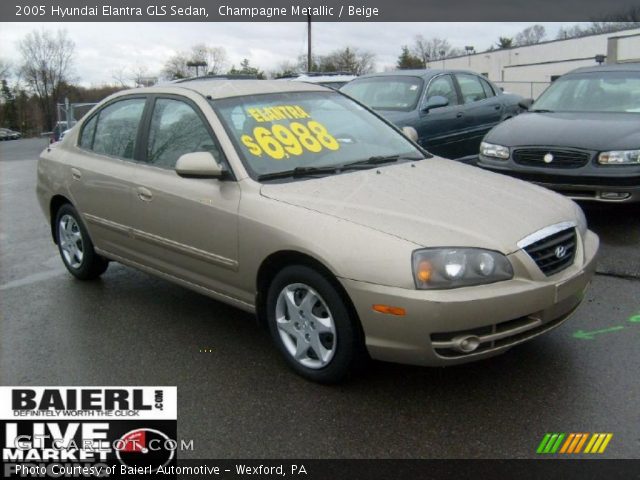 2005 Hyundai Elantra GLS Sedan in Champagne Metallic