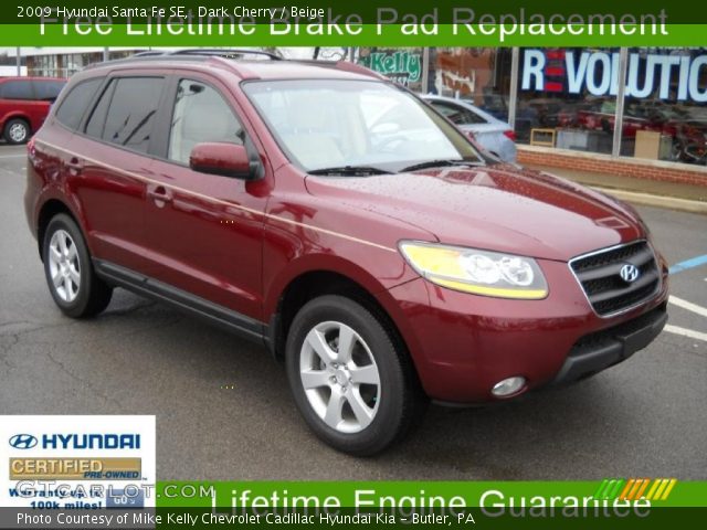2009 Hyundai Santa Fe SE in Dark Cherry