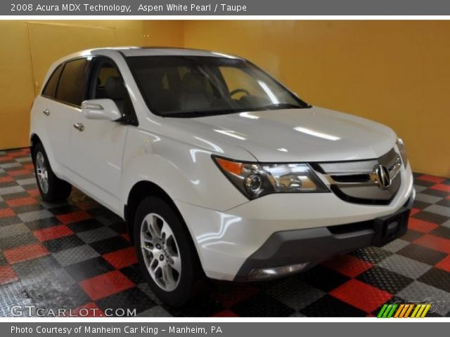 2008 Acura MDX Technology in Aspen White Pearl