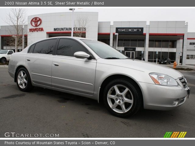 2003 Nissan Altima 3.5 SE in Sheer Silver Metallic