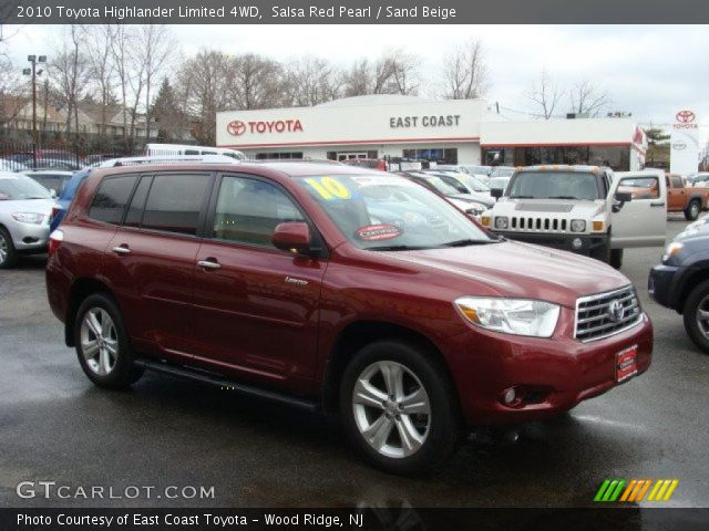 2010 Toyota Highlander Limited 4WD in Salsa Red Pearl
