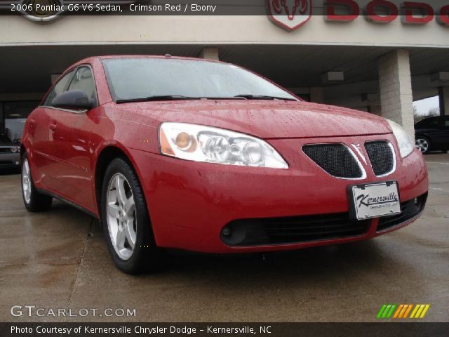 2006 Pontiac G6 V6 Sedan in Crimson Red