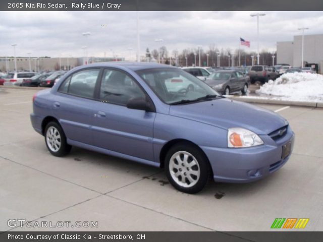 2005 Kia Rio Sedan in Rally Blue
