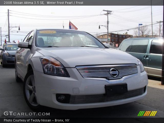 2008 Nissan Altima 3.5 SE in Winter Frost Pearl