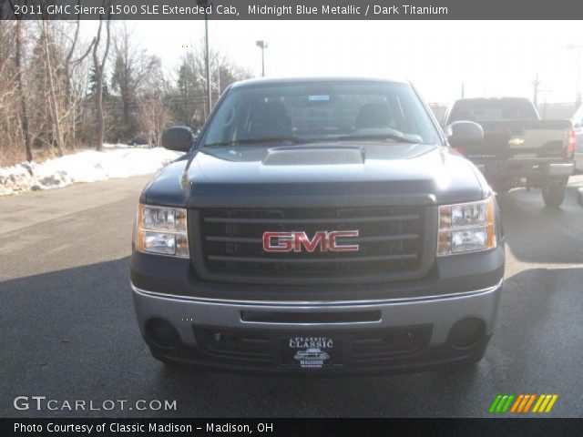 2011 GMC Sierra 1500 SLE Extended Cab in Midnight Blue Metallic