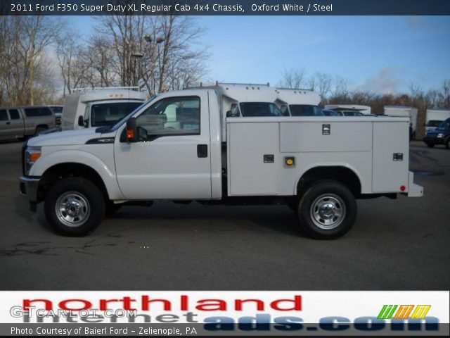 2011 Ford F350 Super Duty XL Regular Cab 4x4 Chassis in Oxford White