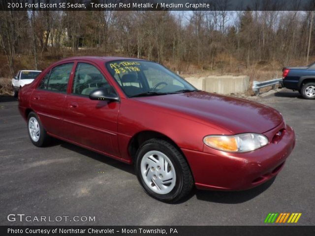 2001 Ford Escort SE Sedan in Toreador Red Metallic