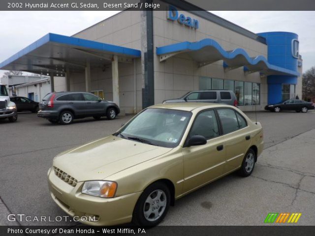 2002 Hyundai Accent GL Sedan in Desert Sand