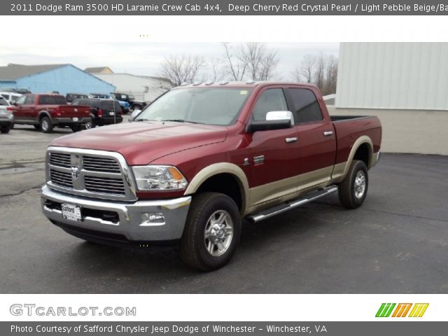 2011 Dodge Ram 3500 HD Laramie Crew Cab 4x4 in Deep Cherry Red Crystal Pearl