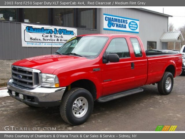 2003 Ford F250 Super Duty XLT SuperCab 4x4 in Red Clearcoat