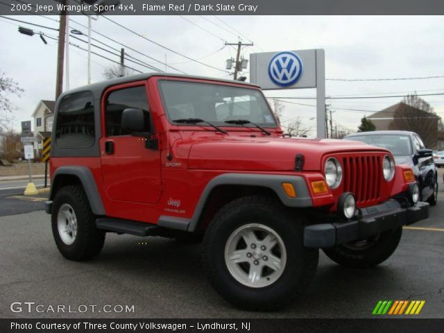 2005 Jeep Wrangler Sport 4x4 in Flame Red