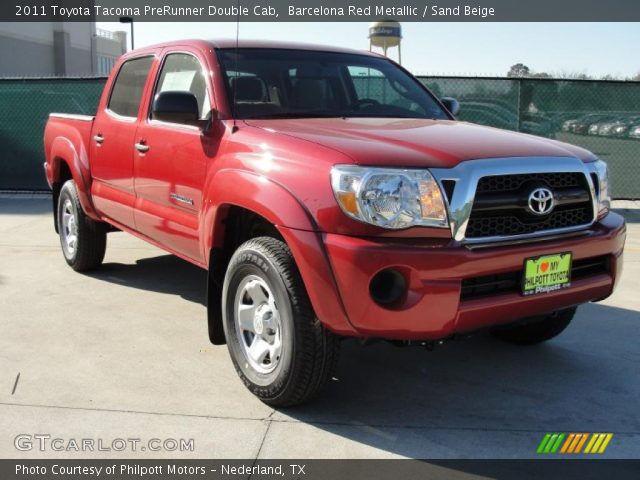2011 Toyota Tacoma PreRunner Double Cab in Barcelona Red Metallic