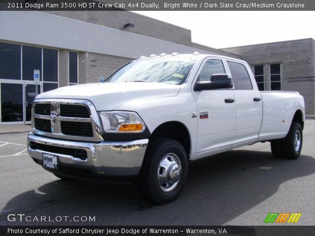2011 Dodge Ram 3500 HD ST Crew Cab 4x4 Dually in Bright White