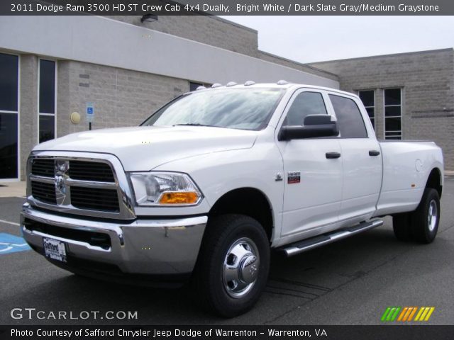 2011 Dodge Ram 3500 HD ST Crew Cab 4x4 Dually in Bright White