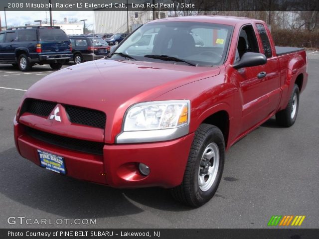 2008 Mitsubishi Raider LS Extended Cab in Lava Red Pearl
