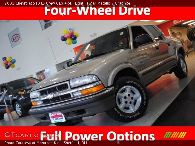 2001 Chevrolet S10 LS Crew Cab 4x4 in Light Pewter Metallic