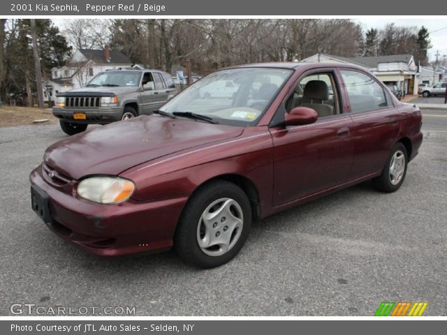 2001 Kia Sephia  in Pepper Red