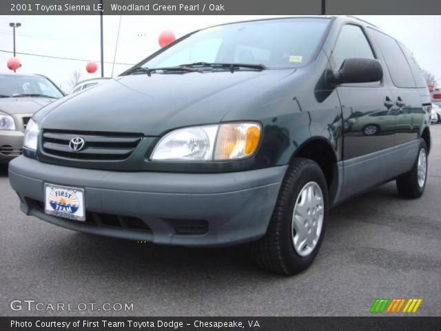 2001 Toyota Sienna LE in Woodland Green Pearl