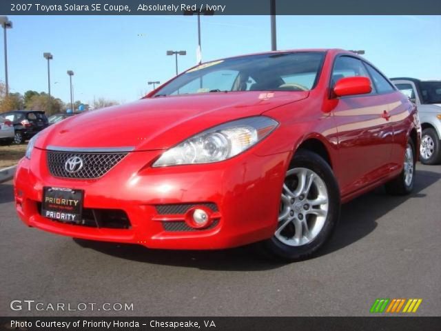 2007 Toyota Solara SE Coupe in Absolutely Red