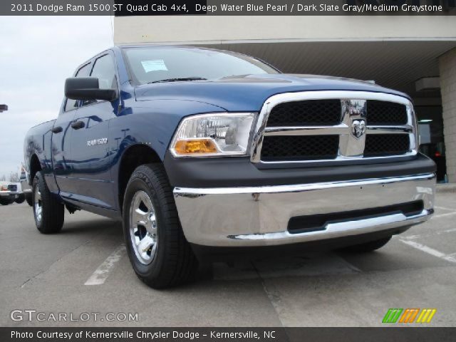 2011 Dodge Ram 1500 ST Quad Cab 4x4 in Deep Water Blue Pearl
