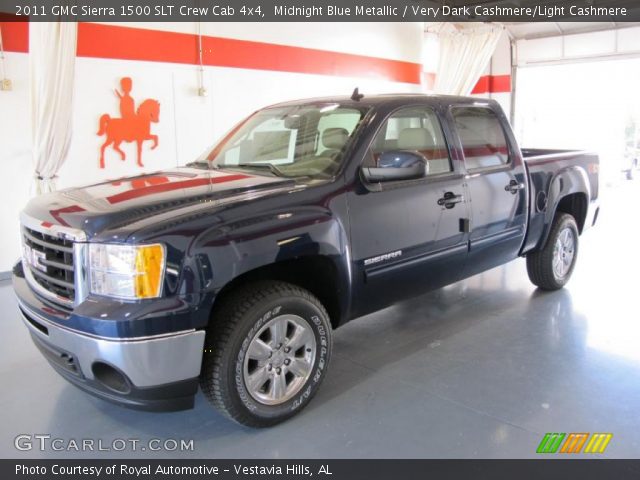 2011 GMC Sierra 1500 SLT Crew Cab 4x4 in Midnight Blue Metallic