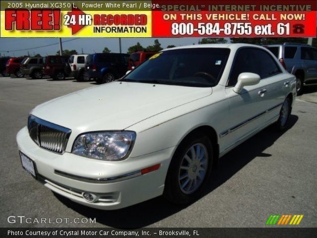 2005 Hyundai XG350 L in Powder White Pearl