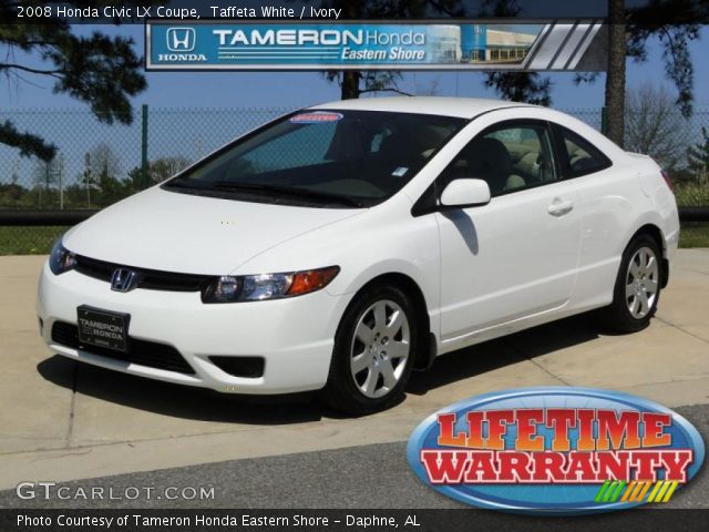 2008 Honda Civic LX Coupe in Taffeta White