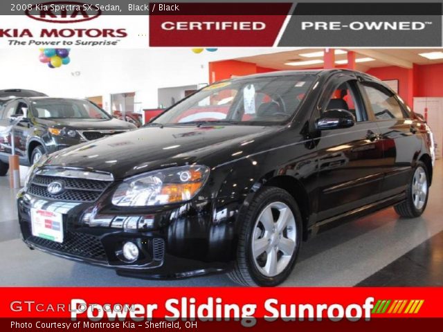 2008 Kia Spectra SX Sedan in Black