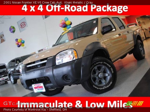 2001 Nissan Frontier XE V6 Crew Cab 4x4 in Khaki Metallic