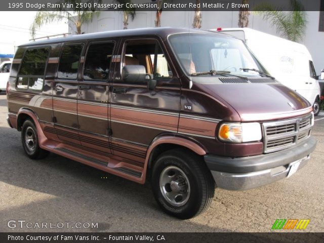 1995 Dodge Ram Van 2500 Passenger Conversion in Director Red Metallic