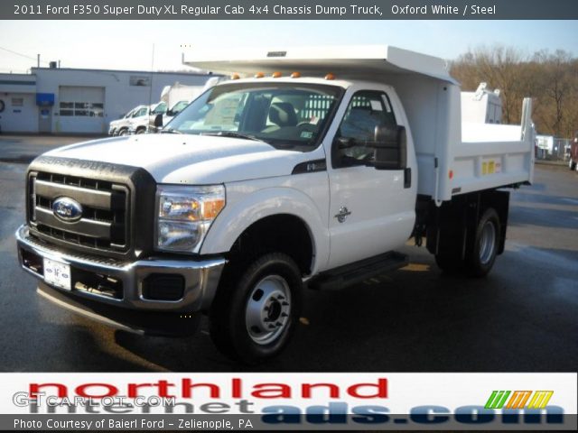 2011 Ford F350 Super Duty XL Regular Cab 4x4 Chassis Dump Truck in Oxford White