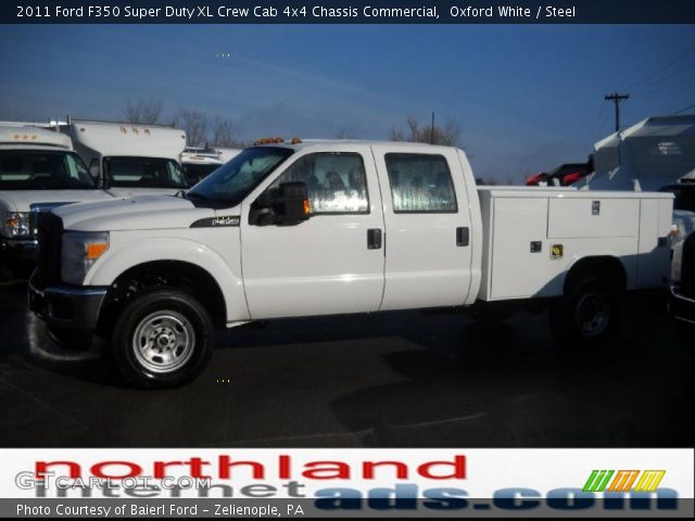2011 Ford F350 Super Duty XL Crew Cab 4x4 Chassis Commercial in Oxford White