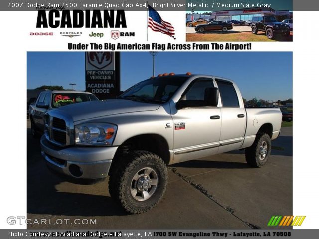 2007 Dodge Ram 2500 Laramie Quad Cab 4x4 in Bright Silver Metallic