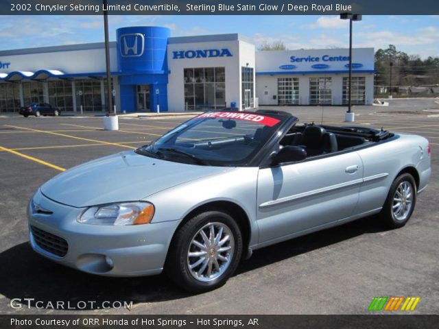 2002 Chrysler Sebring Limited Convertible in Sterling Blue Satin Glow
