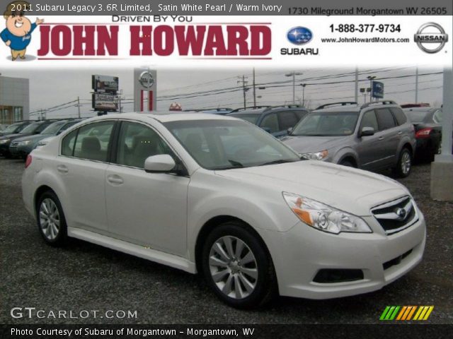 2011 Subaru Legacy 3.6R Limited in Satin White Pearl