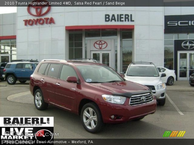 2010 Toyota Highlander Limited 4WD in Salsa Red Pearl