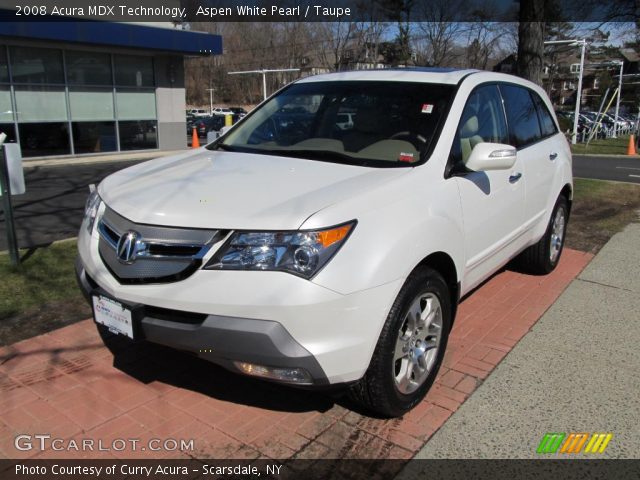 2008 Acura MDX Technology in Aspen White Pearl
