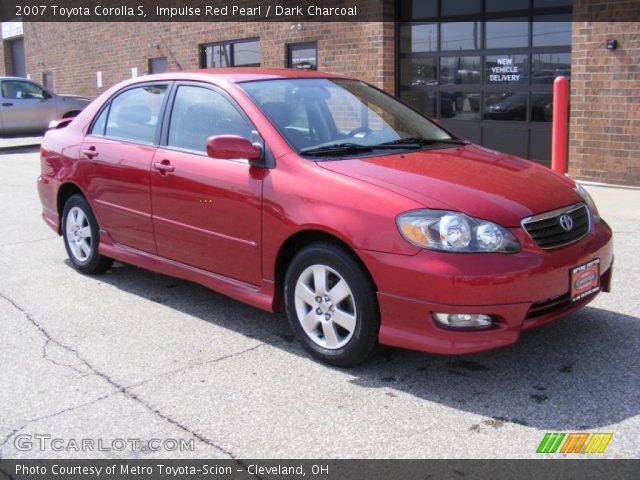 2007 Toyota Corolla S in Impulse Red Pearl