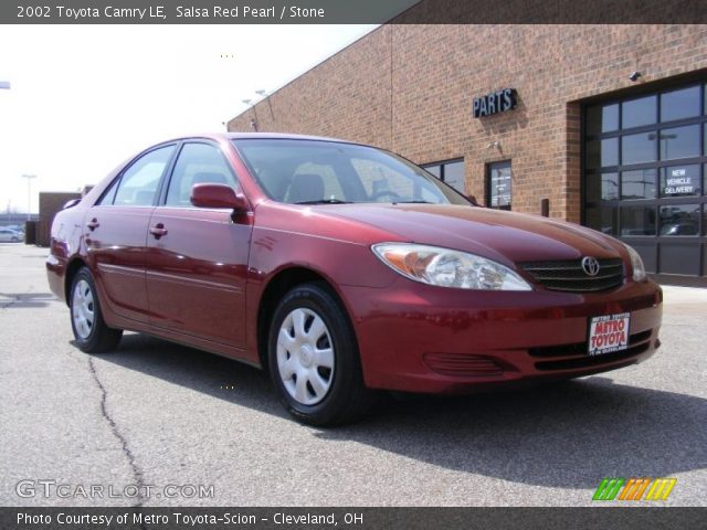 2002 Toyota Camry LE in Salsa Red Pearl
