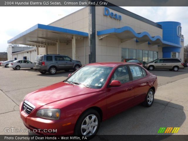 2004 Hyundai Elantra GLS Sedan in Crimson Dark Red